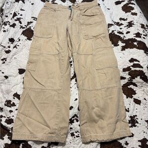 Fashion Nova Men's Beige Corduroy Cargo Pants